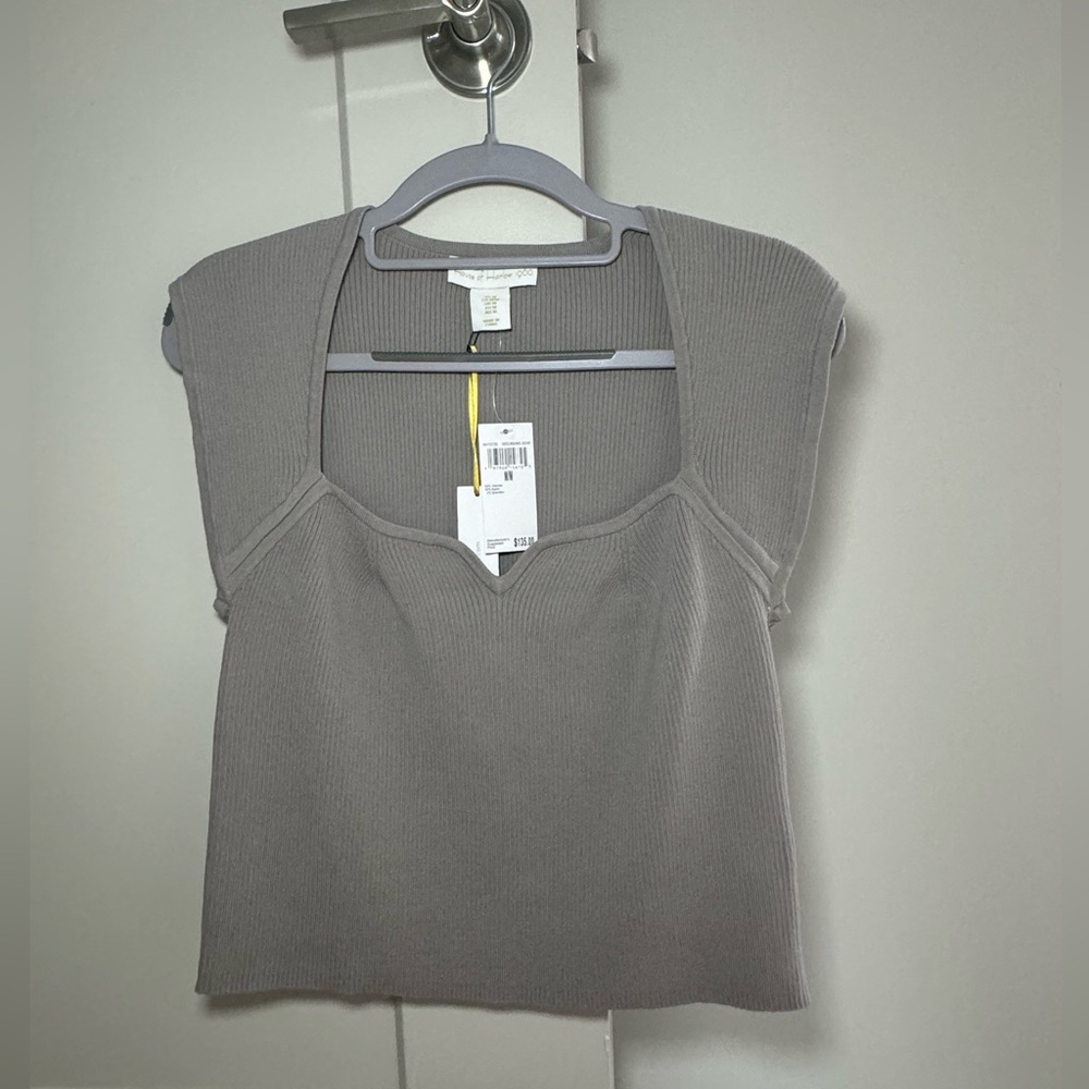 House of Harlow 1960 Grey Top NWT